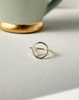 10K Gold Open Circle Ring | Size 6 3/4 | Minimalist & Timeless Gold Ring for Everyday Elegance