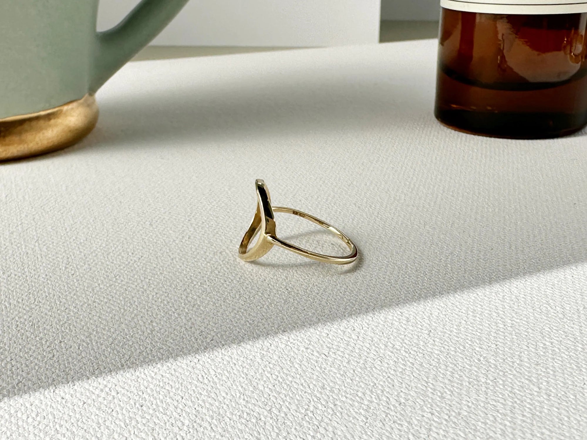 10K Gold Open Circle Ring | Size 6 3/4 | Minimalist &amp; Timeless Gold Ring for Everyday Elegance