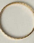 14K Yellow Gold Twisted Bangle | 8.5 Inches, 4mm Wide | Timeless & Elegant Gold Bangle