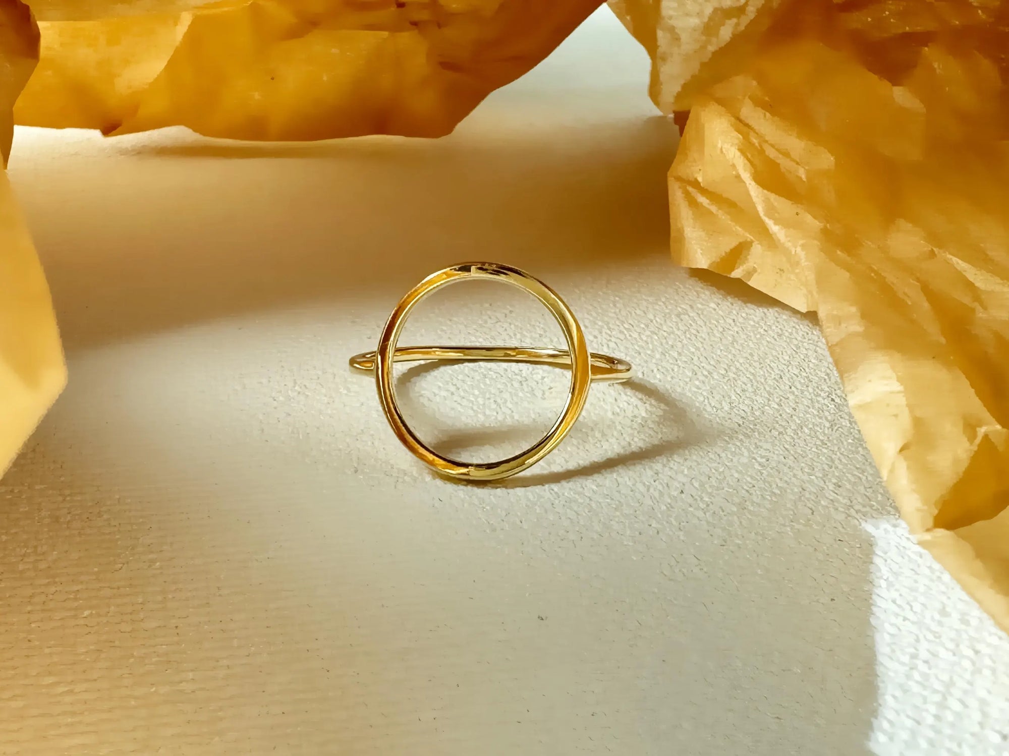 10K Gold Open Circle Ring | Size 6 3/4 | Minimalist &amp; Timeless Gold Ring for Everyday Elegance