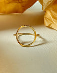 10K Gold Open Circle Ring | Size 6 3/4 | Minimalist & Timeless Gold Ring for Everyday Elegance