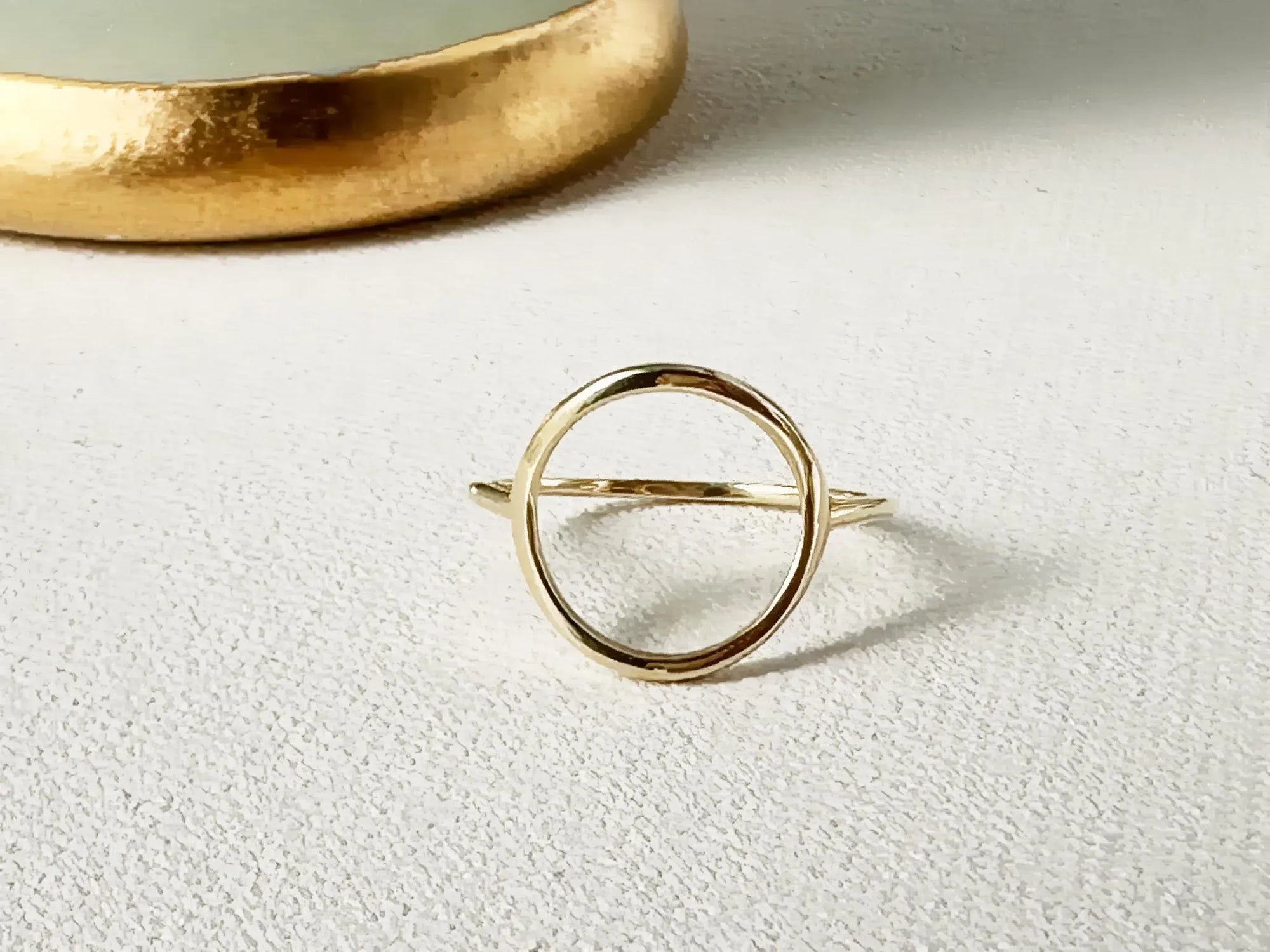 10K Gold Open Circle Ring | Size 6 3/4 | Minimalist &amp; Timeless Gold Ring for Everyday Elegance