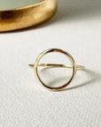 10K Gold Open Circle Ring | Size 6 3/4 | Minimalist & Timeless Gold Ring for Everyday Elegance