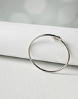 925 Sterling Silver Arrow Bangle | 7.5 Inches, 3mm Wide | Minimalist Open-Ended Silver Bracelet